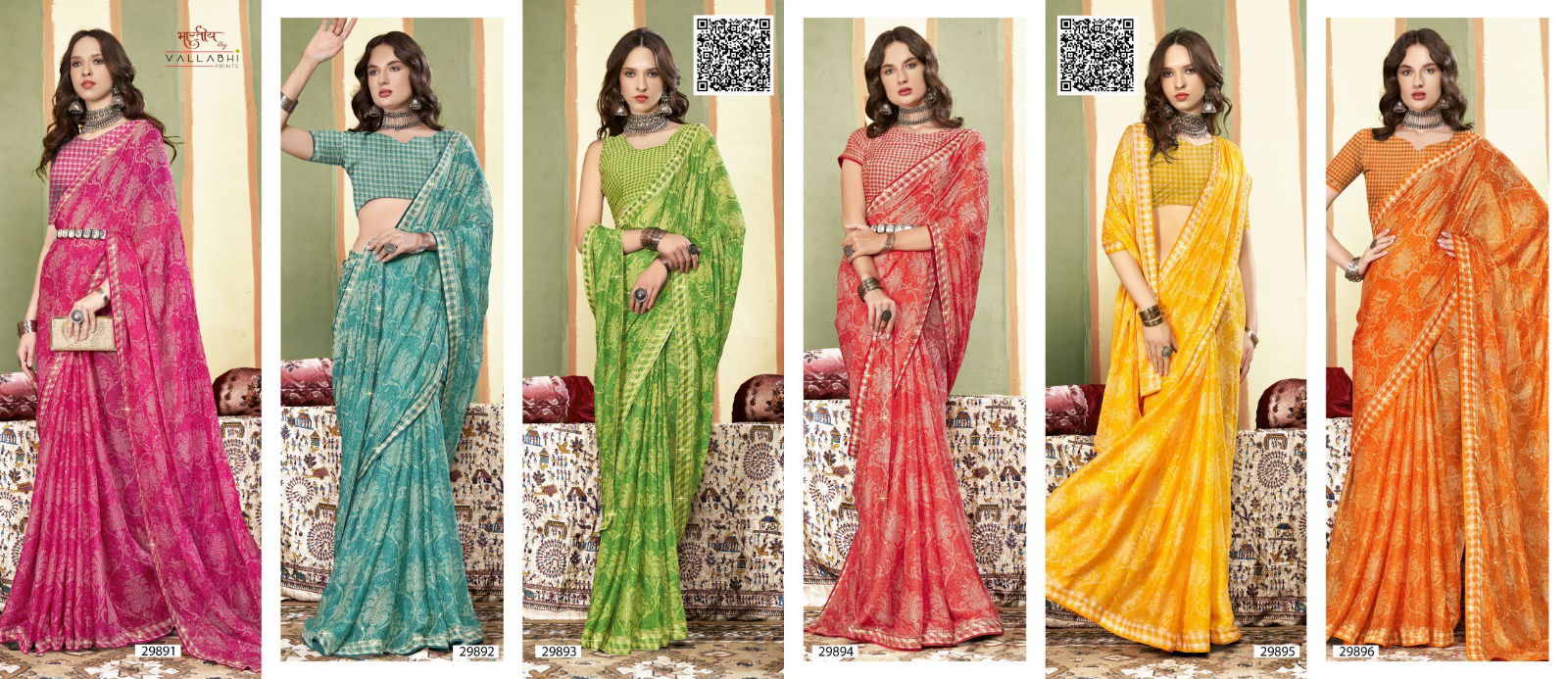 Aaliyah By Vallabhi Georgette Printed Sarees Wholesale Price In Surat